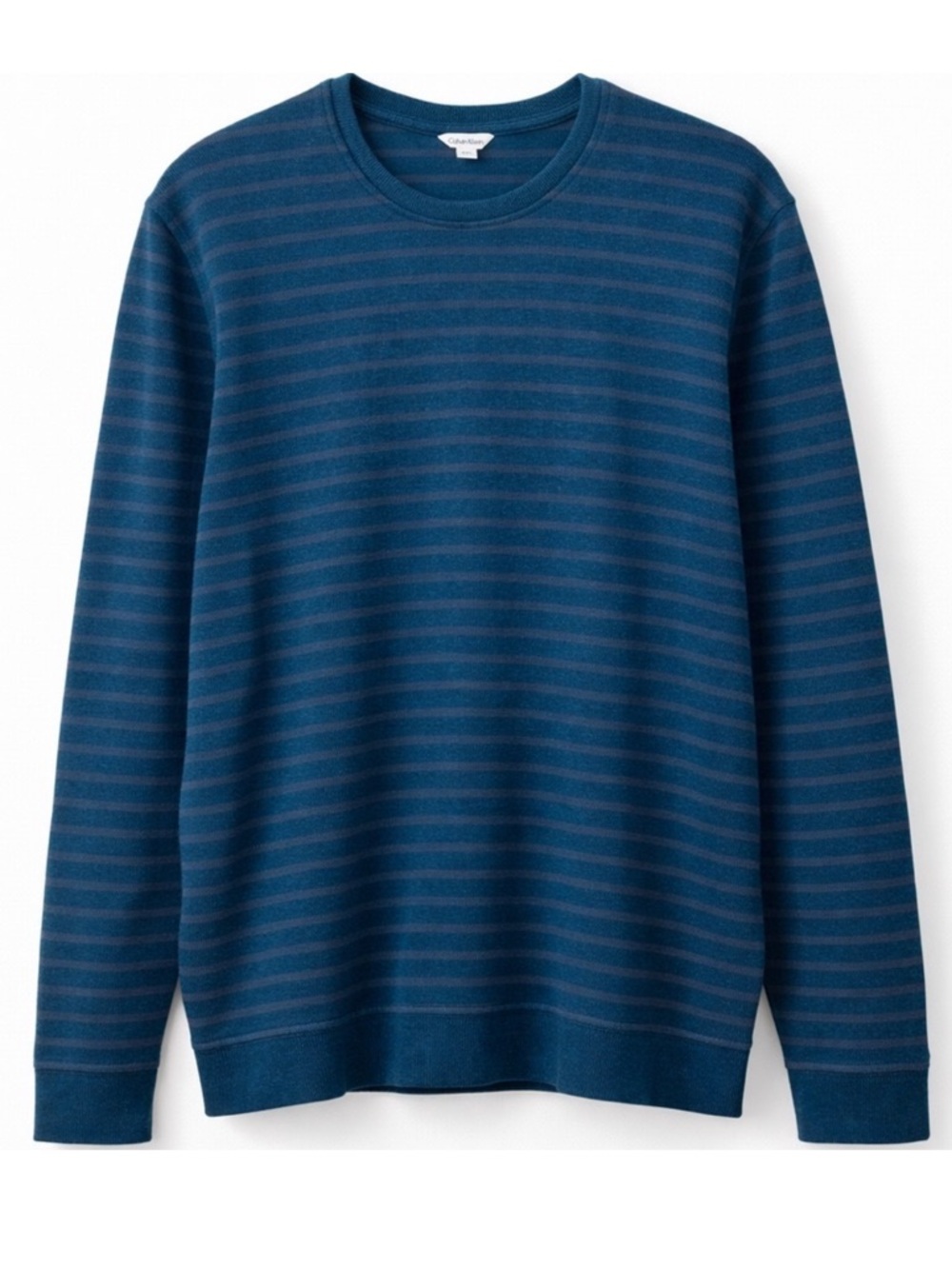 Calvin Klein Striped Cotton Sweater Blue XXL